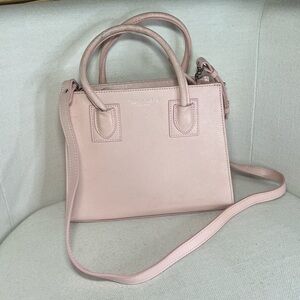 Teddy Blake  Pale Pink Leather Top-Handle Satchel with Detachable Strap